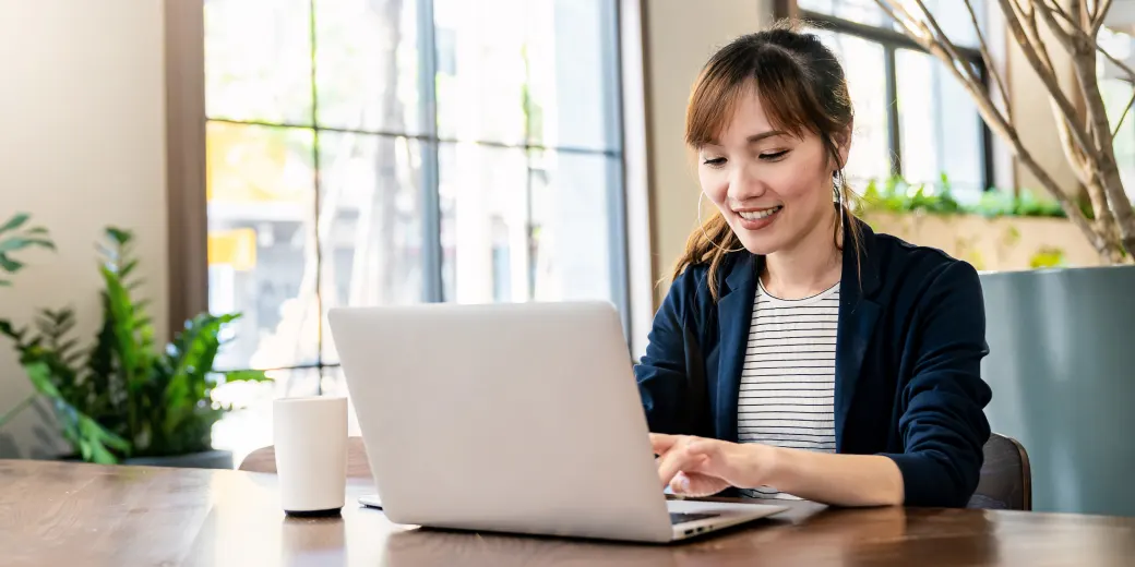 Woman at laptop 